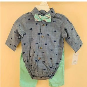 Carter’s Boys 6M Elephant Top & Bottom Set